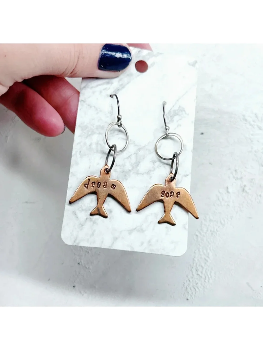 1062mc. Handmade Bird Earrings